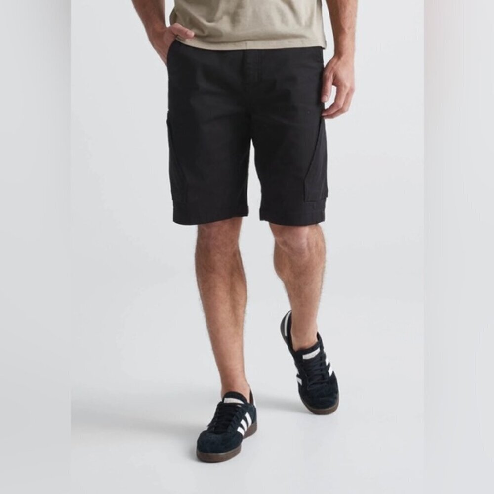 DUER Black Performance Cargo Shorts - Size 34